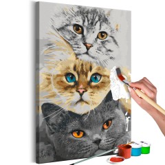 Artgeist Malen nach Zahlen - Cat's Trio