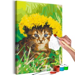 Artgeist Malen nach Zahlen - Dandelion Cat