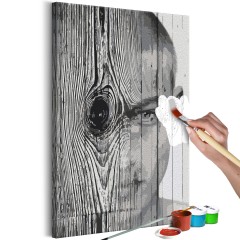 Artgeist Malen nach Zahlen - Face in Wood