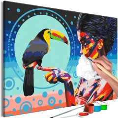 Artgeist Malen nach Zahlen - Girl With a Toucan