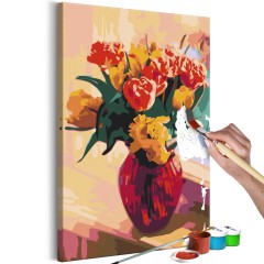 Artgeist Malen nach Zahlen - Tulips in Red Vase