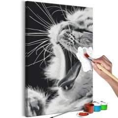 Artgeist Malen nach Zahlen - Yawning Kitten