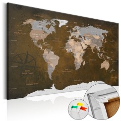 Artgeist Korkbild - Cinnamon Travels [Cork Map]