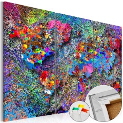 Artgeist Korkbild - Colourful Whirl [Cork Map]