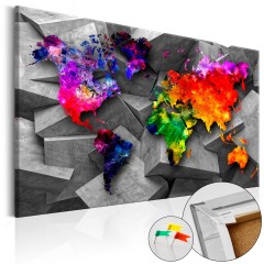 Artgeist Korkbild - Cubic World [Cork Map]