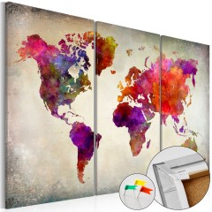 Artgeist Korkbild - Mosaic of Colours [Cork Map]