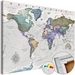 Artgeist Korkbild - World Destinations (1 Part) Wide [Cork Map]