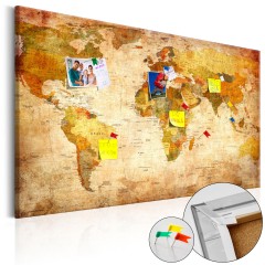 Artgeist Korkbild - World Map: Time Travel [Cork Map]