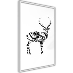 Poster - Black and White Deer [Poster]