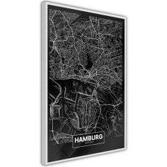 Poster - Dark Map of Hamburg [Poster]