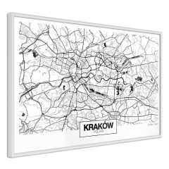 Artgeist Poster - City Map: Cracow