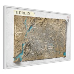 Artgeist Poster - Raised Relief Map: Berlin