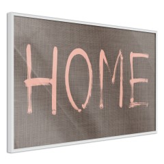 Artgeist Poster - Simply Home (Pink)