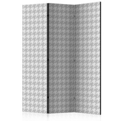 Artgeist 3-teiliges Paravent -  Dogtooth Check [Room Dividers]