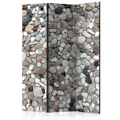 Artgeist 3-teiliges Paravent - Beach Pebbles [Room Dividers]