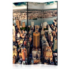 Artgeist 3-teiliges Paravent - Bird's Eye View of New York [Room Dividers]