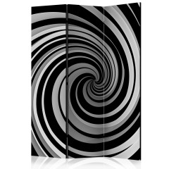 Artgeist 3-teiliges Paravent - Black and white swirl [Room Dividers]