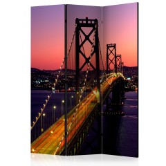 Artgeist 3-teiliges Paravent - Charming evening in San Francisco [Room Dividers]