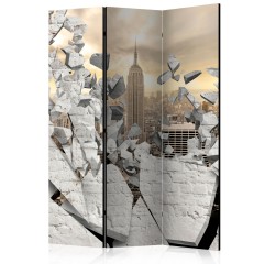 Artgeist 3-teiliges Paravent - City behind the Wall [Room Dividers]