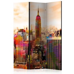 Artgeist 3-teiliges Paravent - Colors of New York City III [Room Dividers]