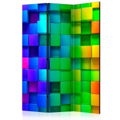 Artgeist 3-teiliges Paravent - Colourful Cubes [Room Dividers]