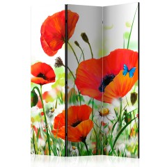 Artgeist 3-teiliges Paravent - Country poppies [Room Dividers]