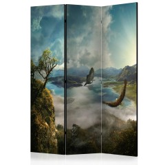 Artgeist 3-teiliges Paravent - Flight over the Lake [Room Dividers]