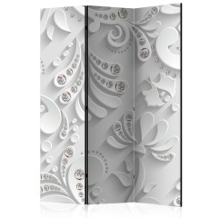 Artgeist 3-teiliges Paravent - Flowers in Crystals [Room Dividers]