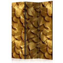 Artgeist 3-teiliges Paravent - Golden Leaves [Room Dividers]