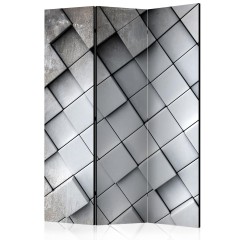 Artgeist 3-teiliges Paravent - Gray background 3D [Room Dividers]