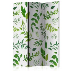 Artgeist 3-teiliges Paravent - Green Twigs [Room Dividers]