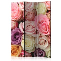 Artgeist 3-teiliges Paravent - Pastel roses [Room Dividers]