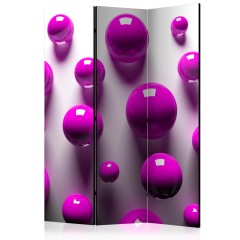Artgeist 3-teiliges Paravent - Purple Balls [Room Dividers]