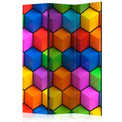 Artgeist 3-teiliges Paravent - Rainbow Geometry [Room Dividers]