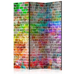Artgeist 3-teiliges Paravent - Rainbow Wall [Room Dividers]