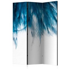 Artgeist 3-teiliges Paravent - Sapphire Feathers [Room Dividers]
