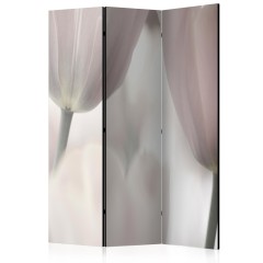 Artgeist 3-teiliges Paravent - Tulips fine art - black and white [Room Dividers]
