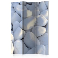 Artgeist 3-teiliges Paravent - White Pebbles [Room Dividers]