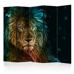 Artgeist 5-teiliges Paravent - Abstract lion... II [Room Dividers]