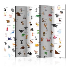 Artgeist 5-teiliges Paravent - animals (for children) II [Room Dividers]