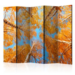 Artgeist 5-teiliges Paravent - Autumnal treetops II [Room Dividers]