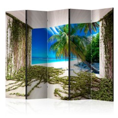 Artgeist 5-teiliges Paravent - Beach and Ivy II [Room Dividers]