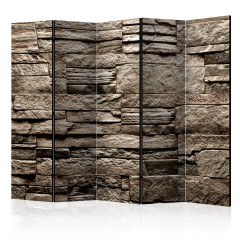 Artgeist 5-teiliges Paravent - Beautiful Brown Stone II [Room Dividers]