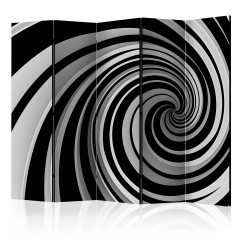 Artgeist 5-teiliges Paravent - Black and white swirl II [Room Dividers]