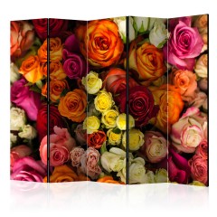 Artgeist 5-teiliges Paravent - Bouquet of Roses II [Room Dividers]