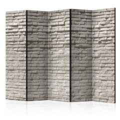 Artgeist 5-teiliges Paravent - Brick Wall: Minimalism II [Room Dividers]