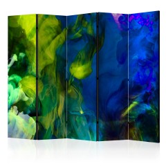 Artgeist 5-teiliges Paravent - Colored flames II II [Room Dividers]