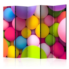 Artgeist 5-teiliges Paravent - Colourful Balls II [Room Dividers]