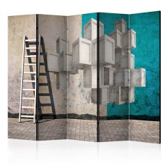 Artgeist 5-teiliges Paravent - Concrete blocks II [Room Dividers]
