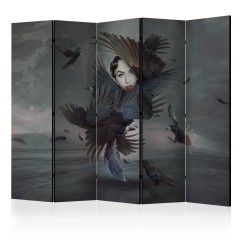 Artgeist 5-teiliges Paravent - Covered in feathers II [Room Dividers]